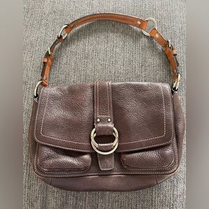 Coach Brown Pebbled Leather Shoulder Bag E05S-8A41